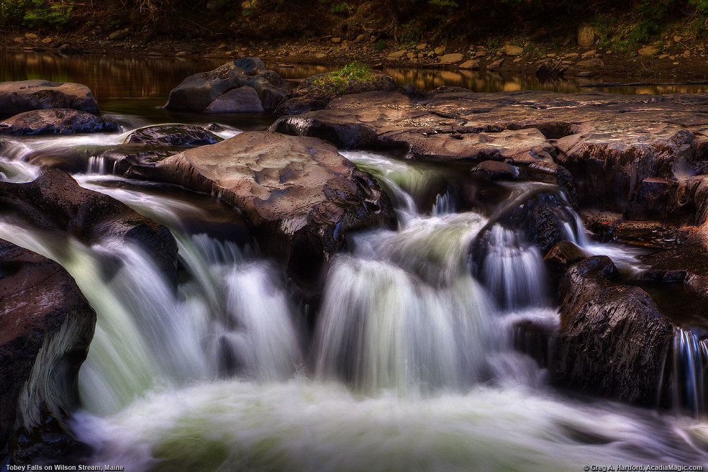 Upper Tobey Falls, Maine This shows a section of Tobey Fal… Flickr