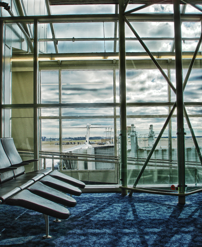 Airport through windows (HDR) I have spent a lot of time i… Flickr
