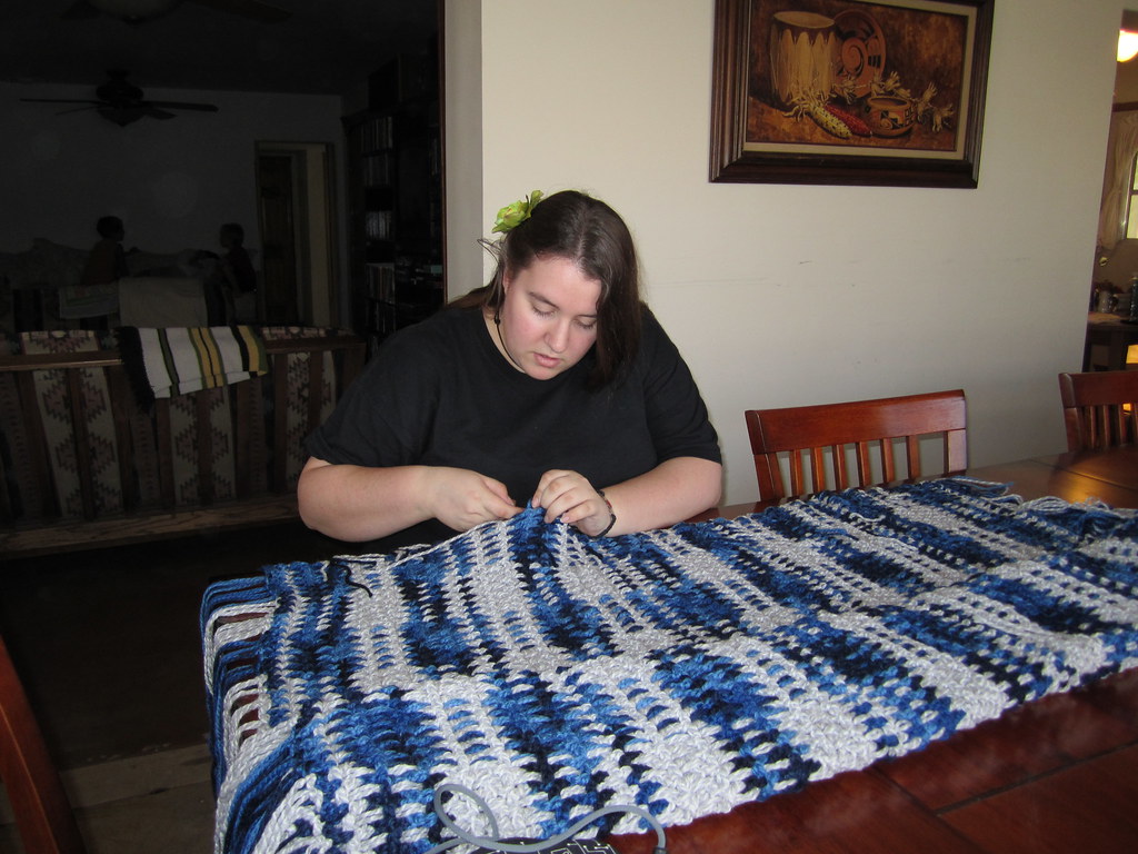 Blanket Finishing the last few weavings on a blanket that … Flickr