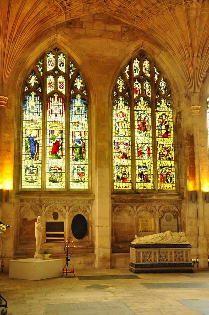 Stained glass window in Peterborough cathedral Ben Sutherland Flickr