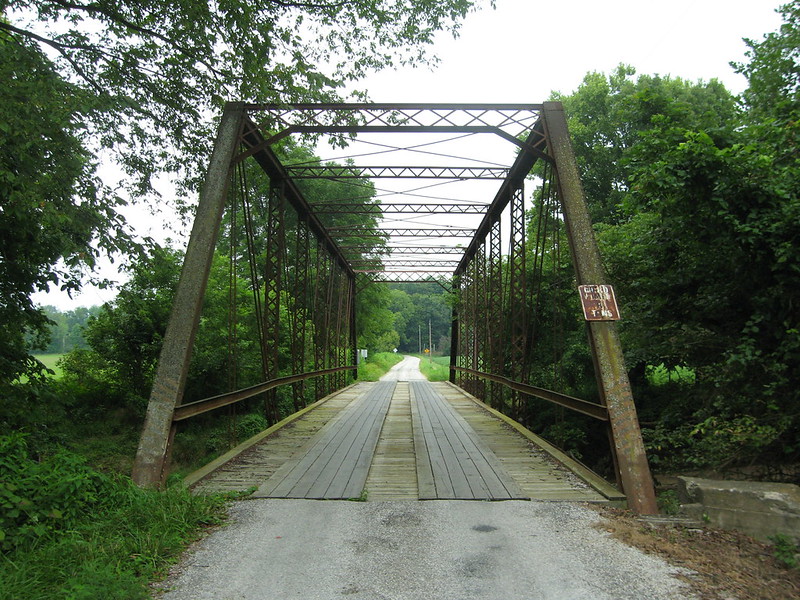 The Cooper Iron Bridge Down the Road