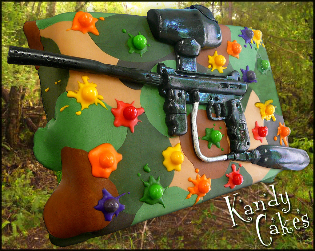 Paintball Cake by Kandy Cakes a photo on Flickriver