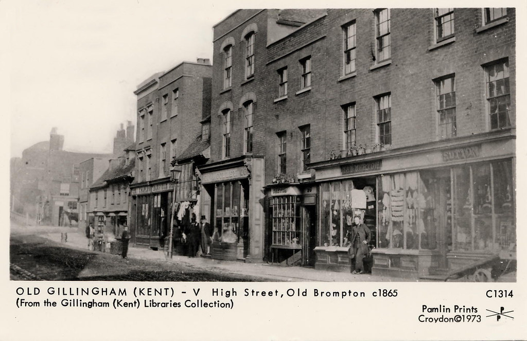 High Street & Wood Street, Brompton, c. 1865 Postcard phot… Flickr