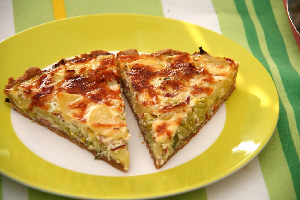 Quiche with Potatoes, Leek, Bacon & Wine KartoffelLauchQ… Flickr