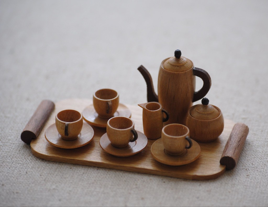 Japanese wooden tea set 1 Crazy Spider Flickr