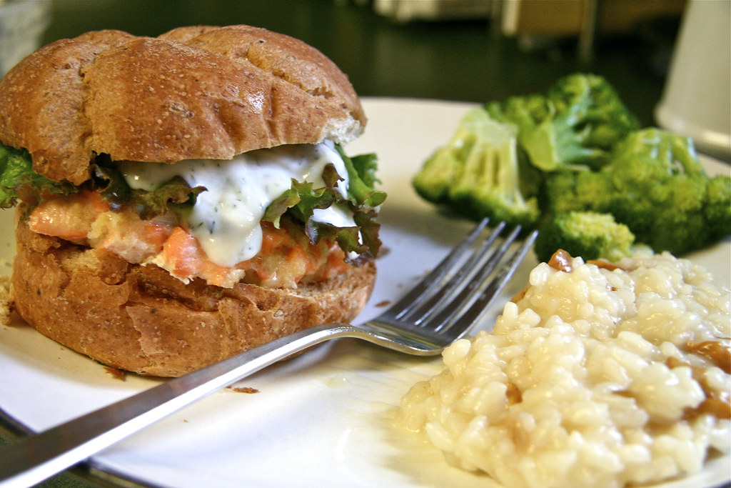 Salmon Burger with Greek Yogurt and Dill 212/365 Flickr