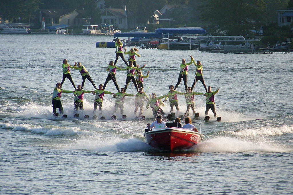 Aquanut Water Ski Show The big finale, a fourhigh pyramid… Flickr