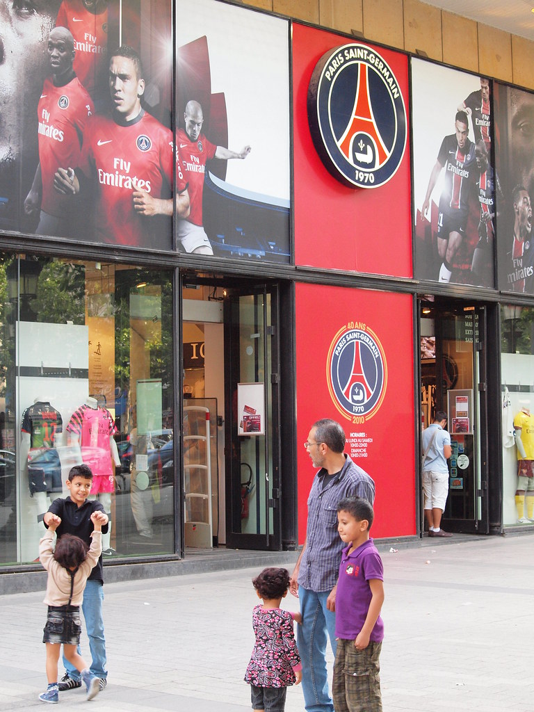psg flagship shop of the psg football club on the champs