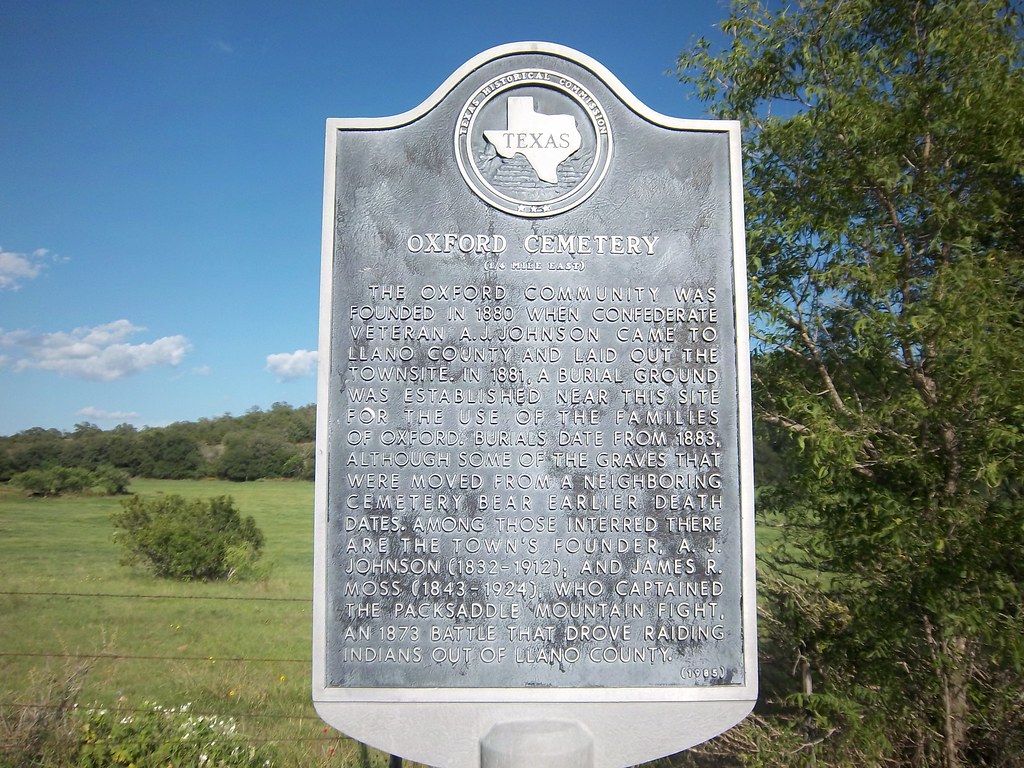 Oxford Cemetery, Llano, Texas Historical Marker The Oxford… Flickr