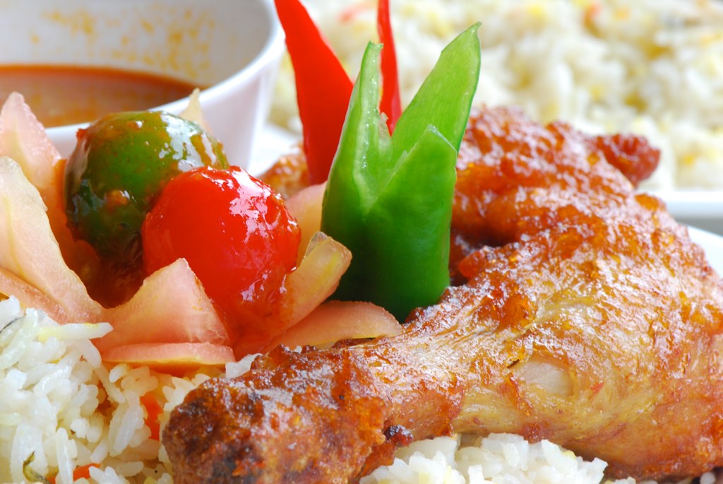 Nasi Bariani Ayam Rempah Malay Kampung styled Ayam