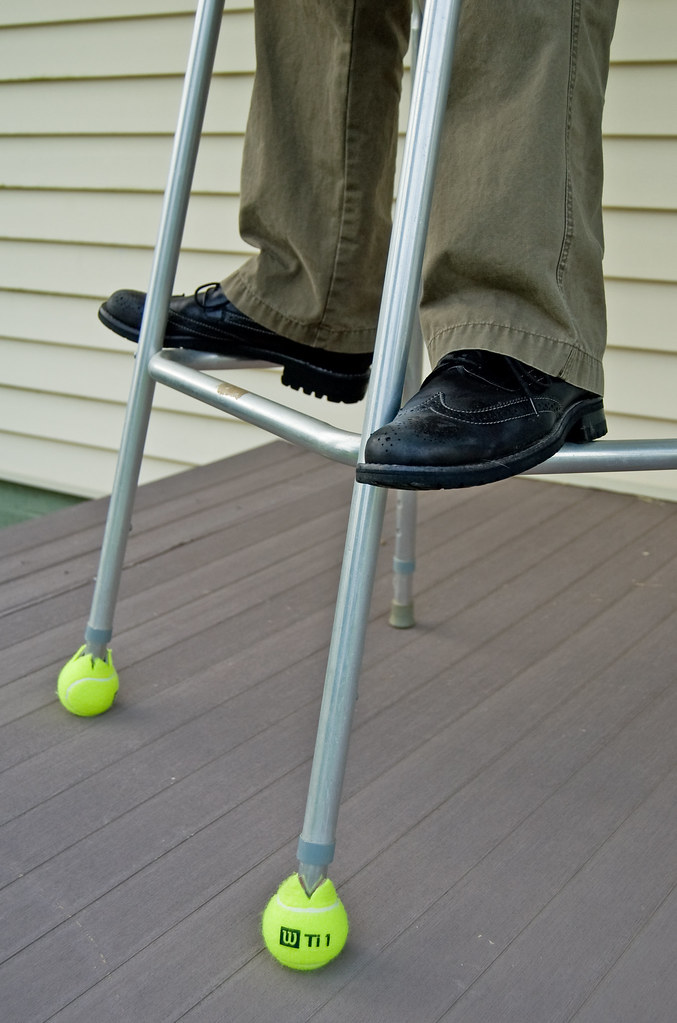 973 of 365 Bench Monday Tennis Ball Feet Special Edition… Flickr