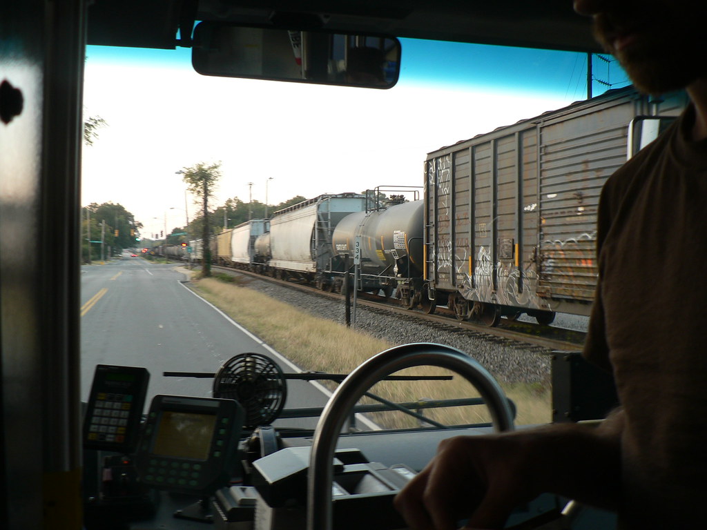 Train to bus transfer in under a minute, train still rolli… Flickr