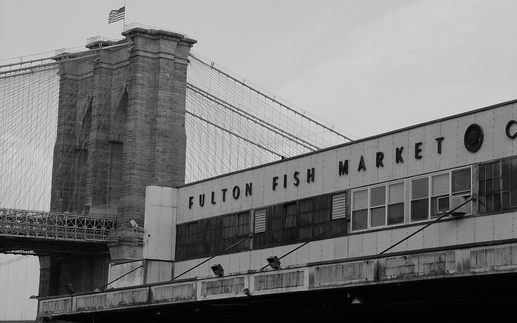 Fulton Fish Market & Brooklyn Bridge gamerastudio Flickr
