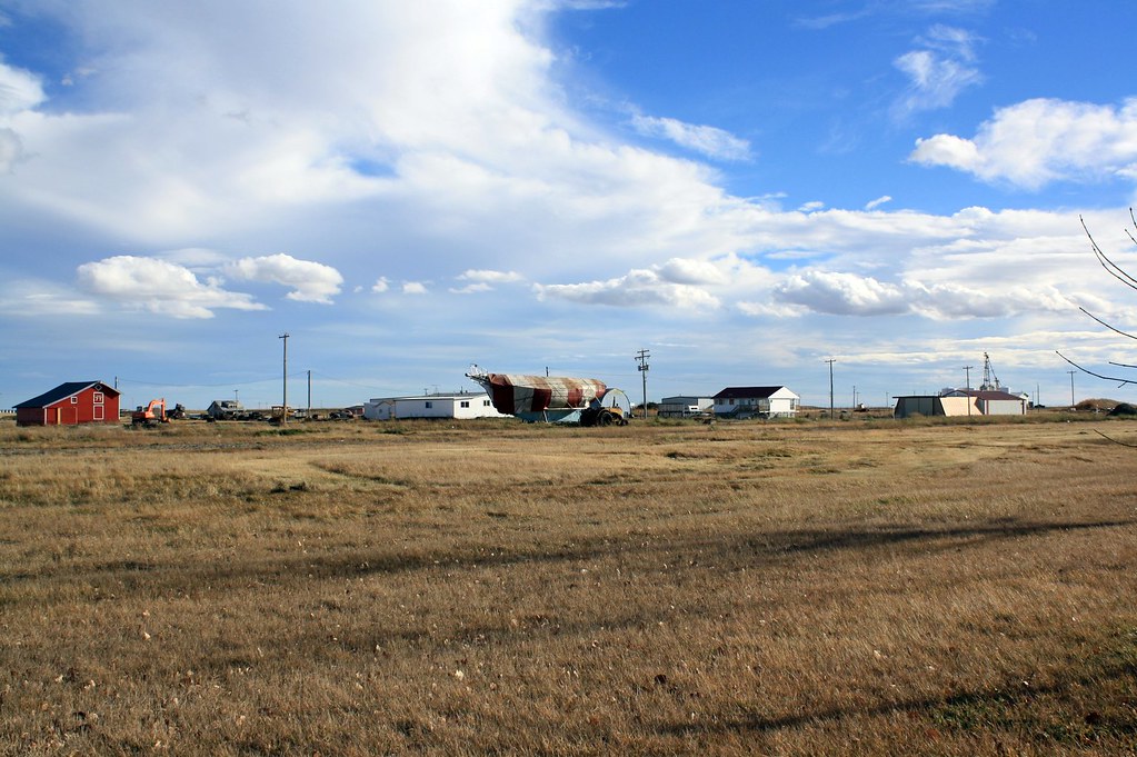 Granum, Alberta Yes, that is a boat under that stripy cove… Flickr