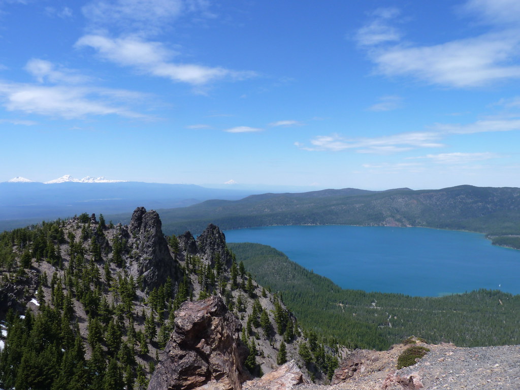 Paulina Lake from the top of Paulina Peak Photo by Lois Le… Leon
