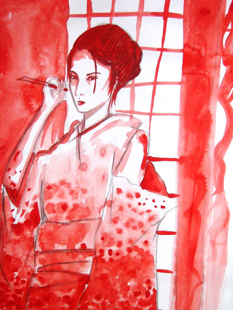 rad lady snowblood 30/50 acrylic paint on Bristol paper 20… rotem