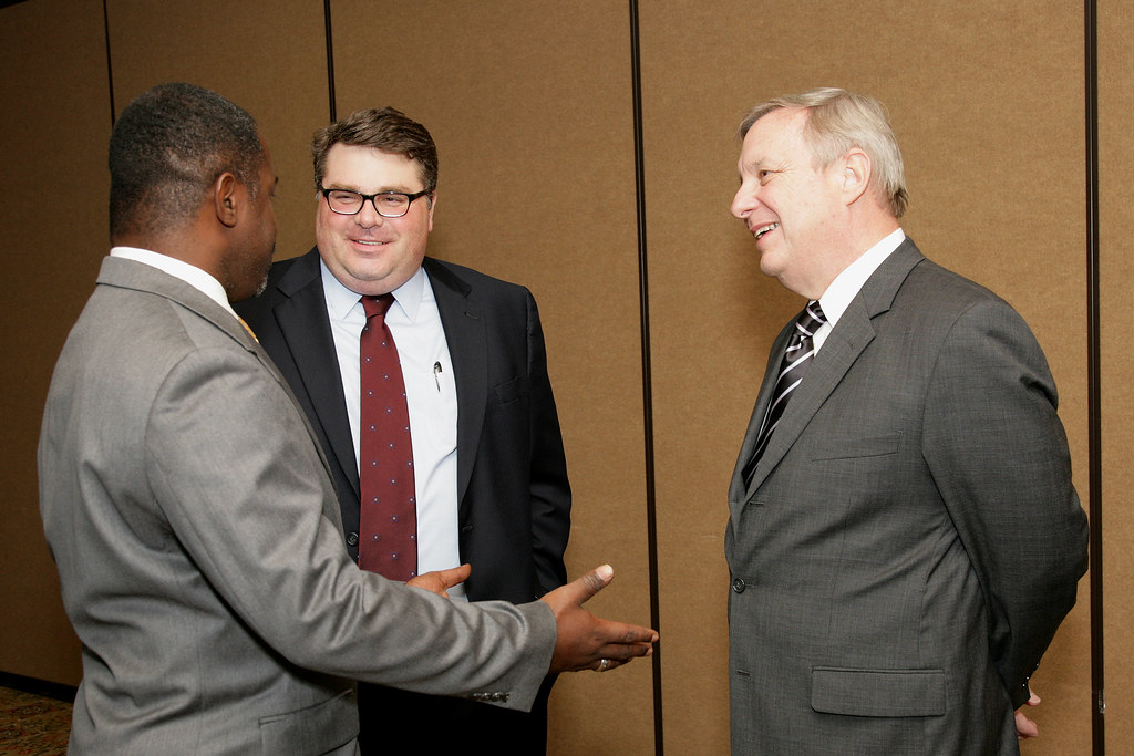 Senator Durbin, Chairman Logsdon and a Supporter Kentucky Democratic