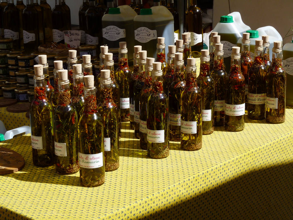 058 Infused olive oil at Market Day, StRemydeProvence Flickr