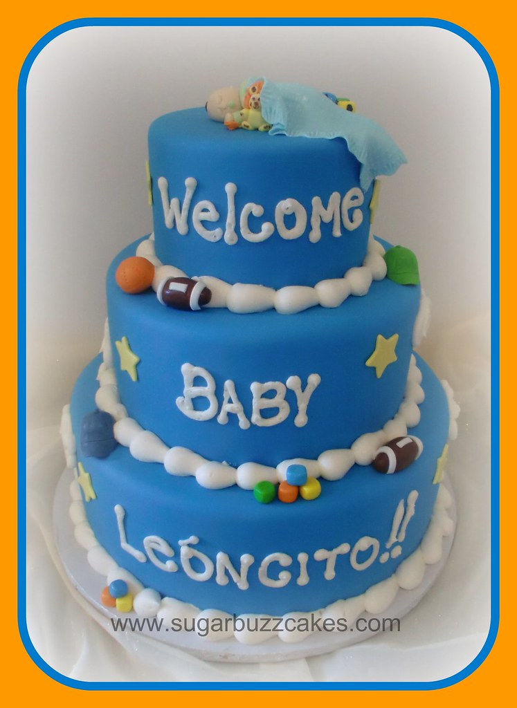 sports themed baby shower cake Carol Flickr