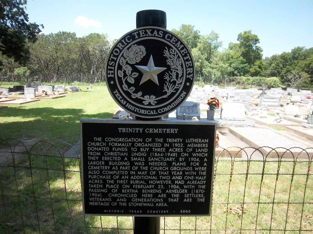 Trinity Cemetery, Stonewall, Texas Historical Marker Flickr