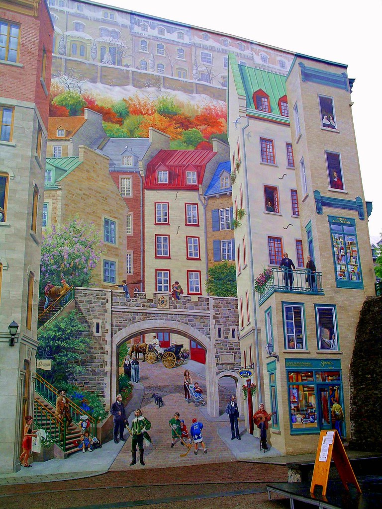 Canada. Quebec City Painted Wall Dmitriy Fomenko Flickr