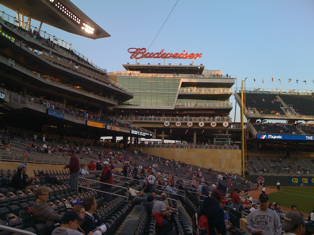 Target Field A look at the Budweiser Deck from my seat American