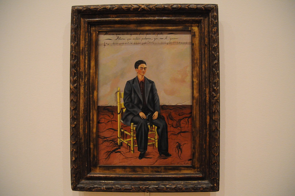 SelfPortrait with Cropped Hair Frida Kahlo 1940 MoMA Flickr