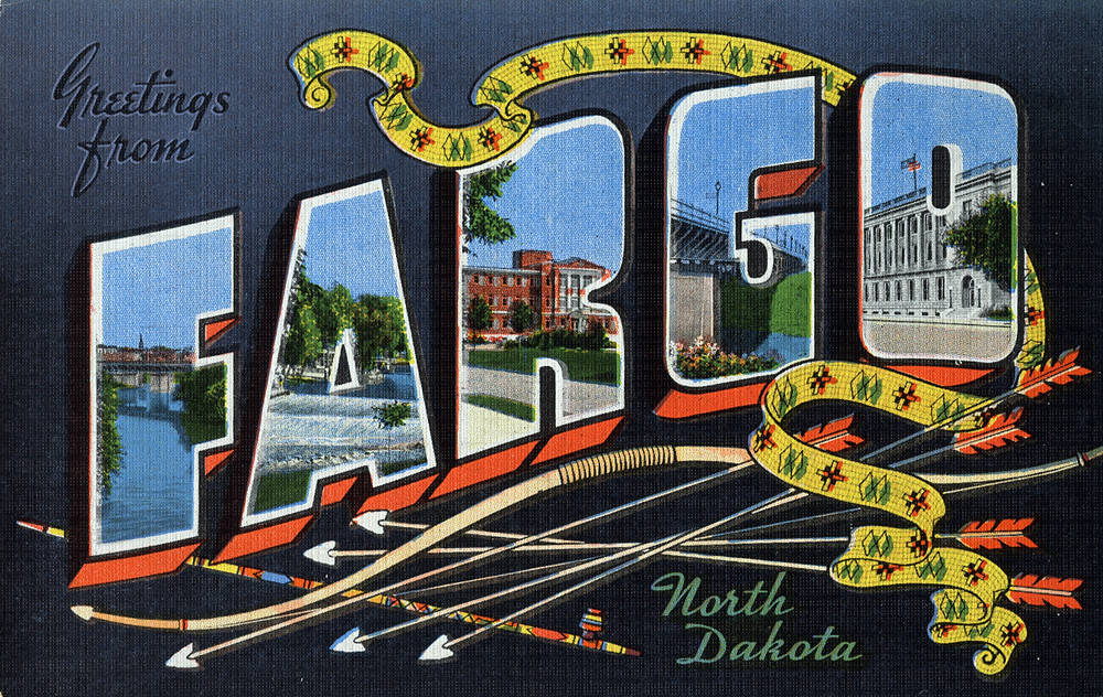 Greetings from Fargo, North Dakota Large Letter Postcard… Flickr