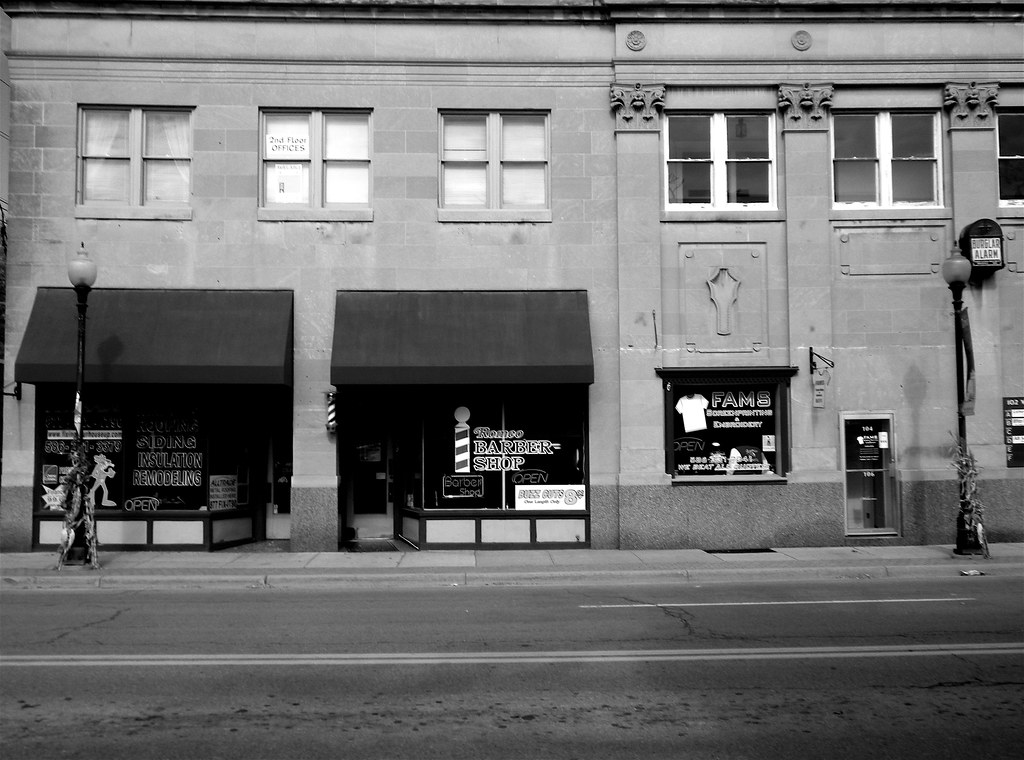 Romeo Barber Shop. St. Clair Street Romeo, Michigan. john levanen