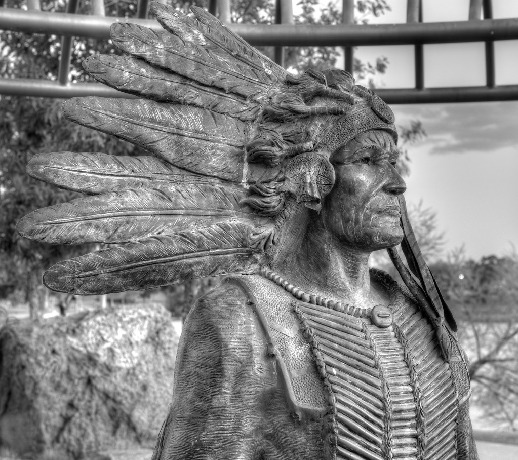 Indian Bronze at Memorial Park in Odessa Texas Mark Swindler Flickr
