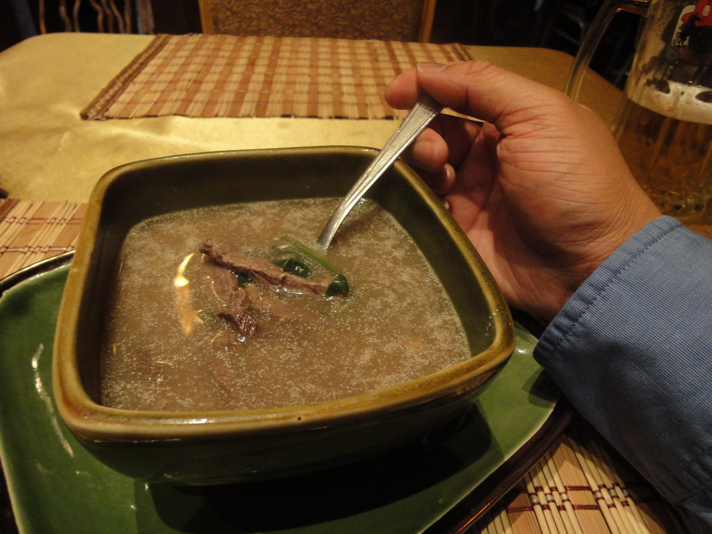 Horse meat soup with ginger Ulaantaabar, Mongolia Flickr