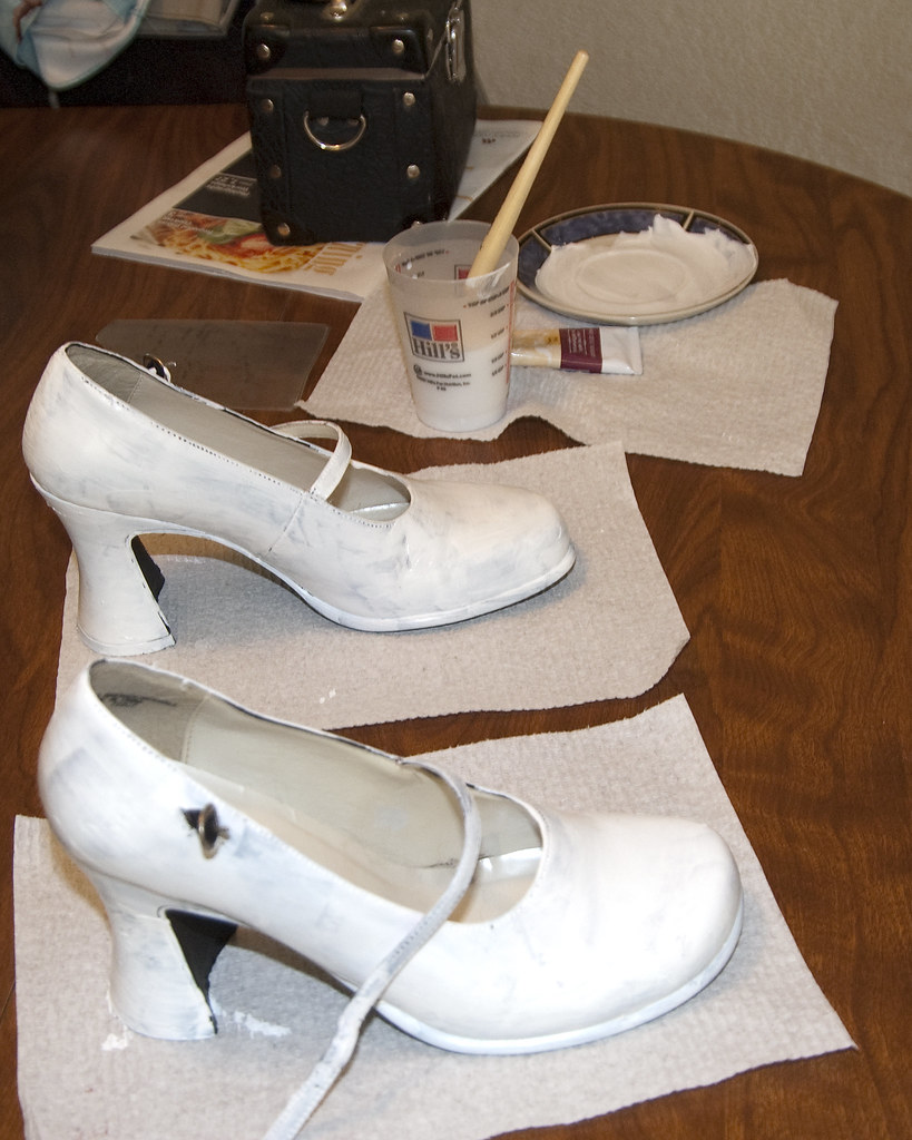 Step 2 Paint Shoes White Shoes needed a light base coat … Flickr