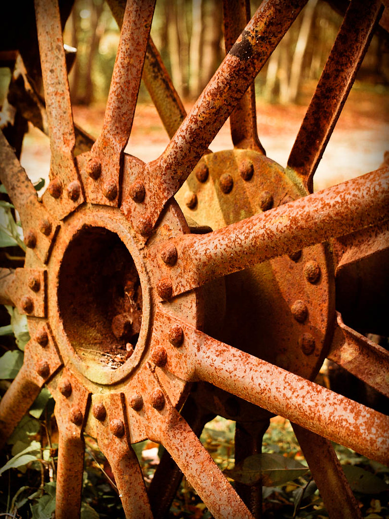 Rusted Spokes Pascoag, RI October, 2010 All apologies to m… Flickr