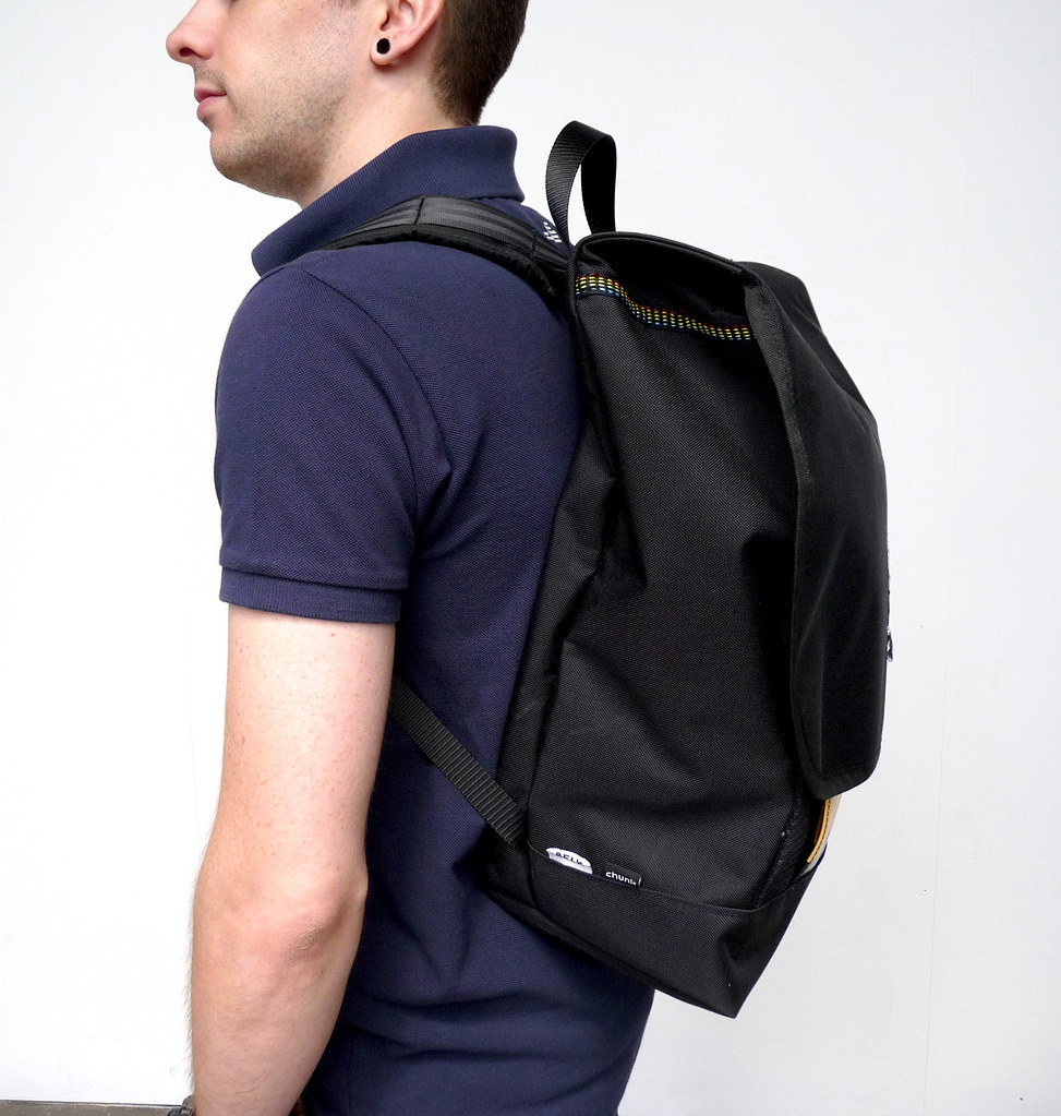 Belk x Chunk side as worn Simple Backpack Medium Black/Bla… Flickr