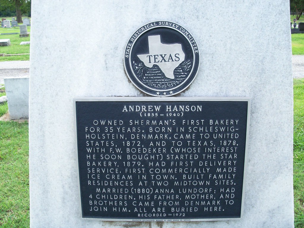 Andrew Hanson, West Hill Cemetery, Sherman, Texas Historic… Flickr