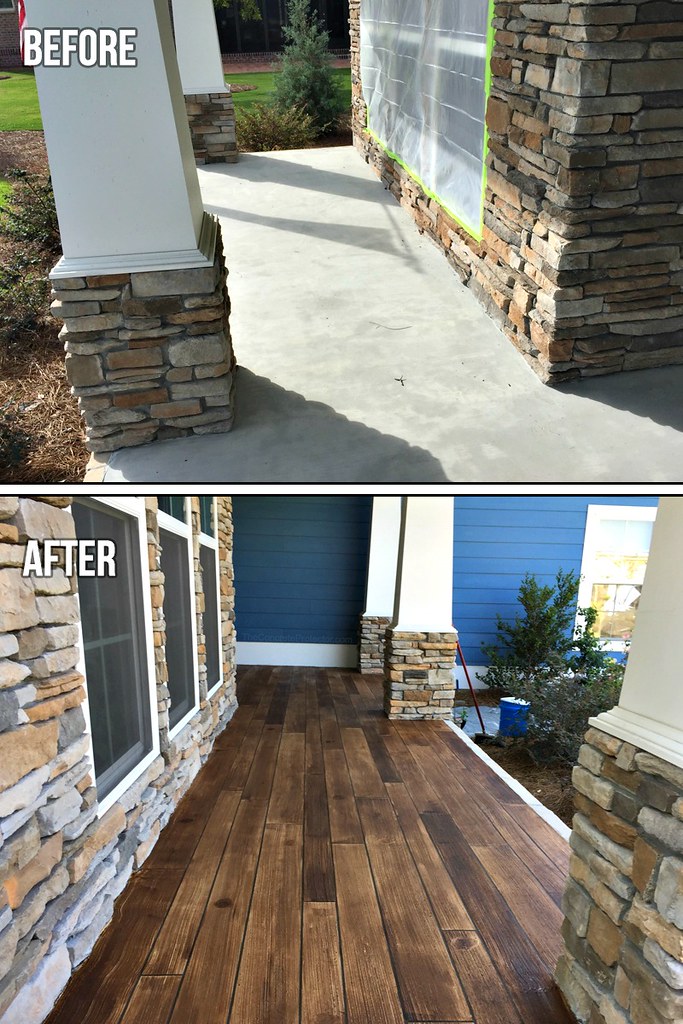 Concrete Faux Wood Before & After theconcreteprotector.c… Flickr