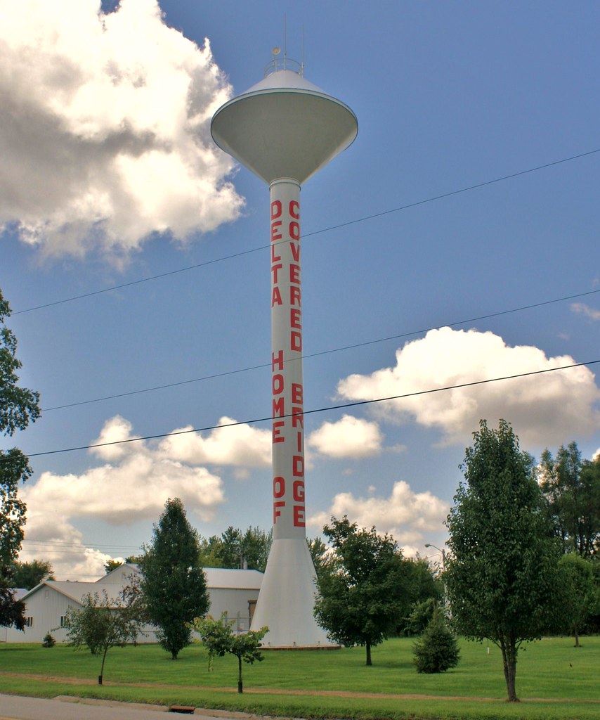 Delta water tower This has to be the creepiest water tower… Flickr