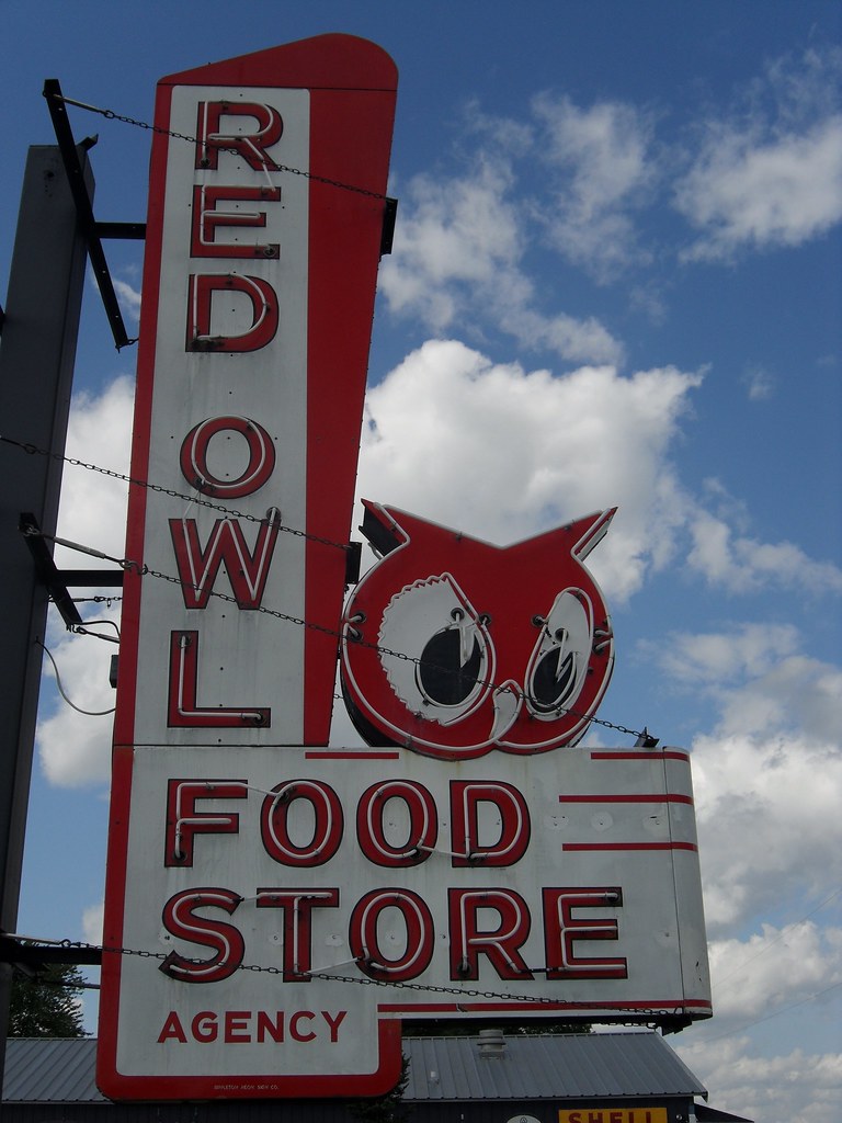 Red Owl Food Store neon sign Nels Olsen Flickr