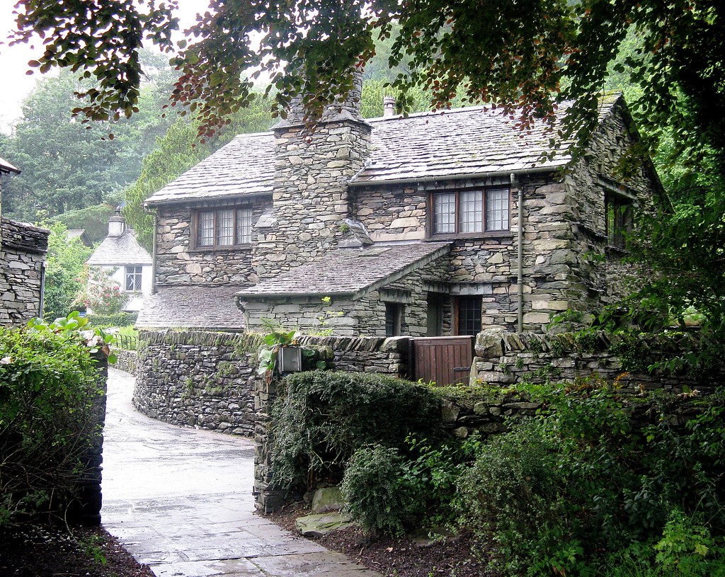 Grasmere in the Lake District A typical stone cottage. Flickr