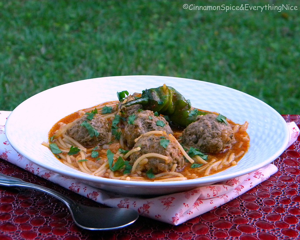 Spicy Vermicelli Noodle Soup with Meatballs For recipe and… Flickr