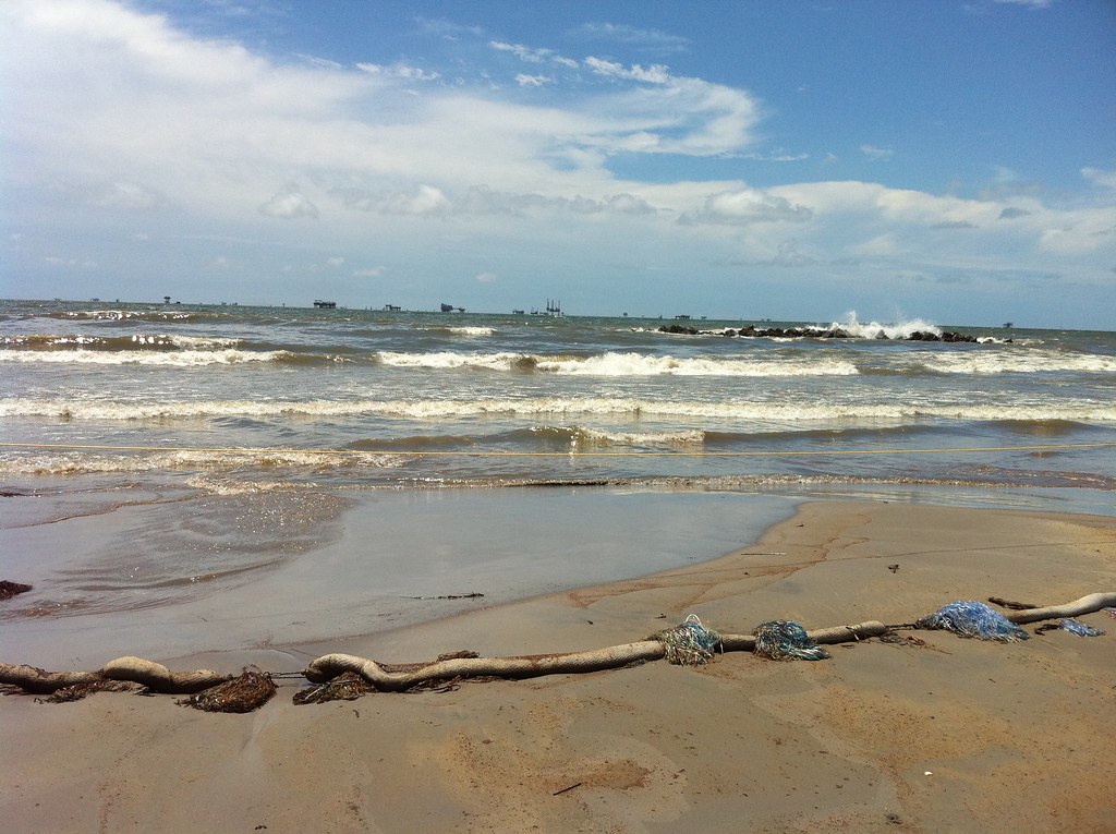 Oil on Fourchon beach 11 Copyright Lower Mississippi River… Flickr