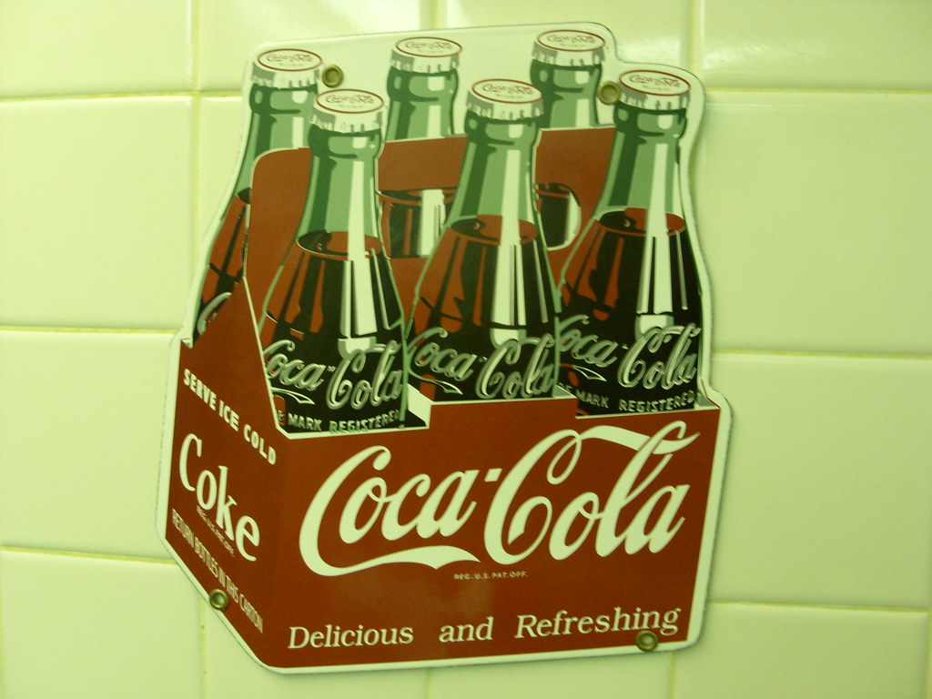 Vintage CocaCola sign at Tom's Tavern in Phoenix, Arizona