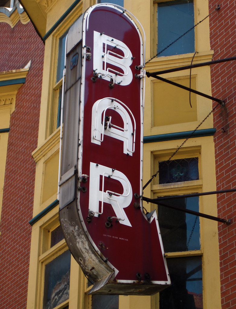 Bar, Harrisburg, PA A bar sign with an arrow is all you re… Flickr