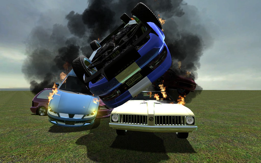 GTA IV Garry's Mod Cars exploding PLPhotography © Flickr