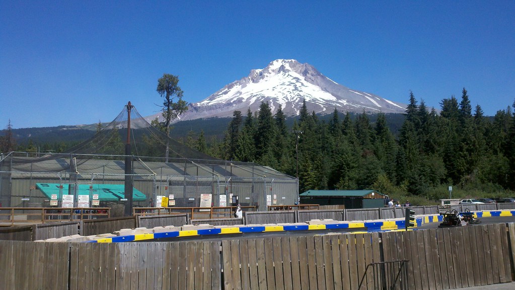 Mt. Hood peak over Ski Bowl summer recreation area Flickr