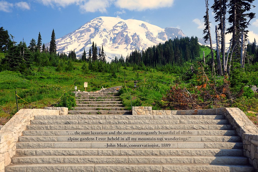 John Muir quote Wherever I am, when Mt. Rainier rises over… Flickr