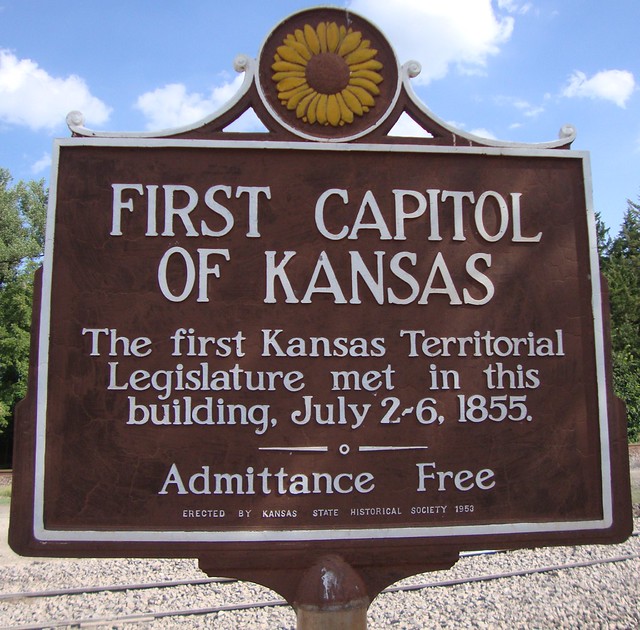 Old Kansas Territorial Capitol Marker (Fort Riley, Kansas) a photo on