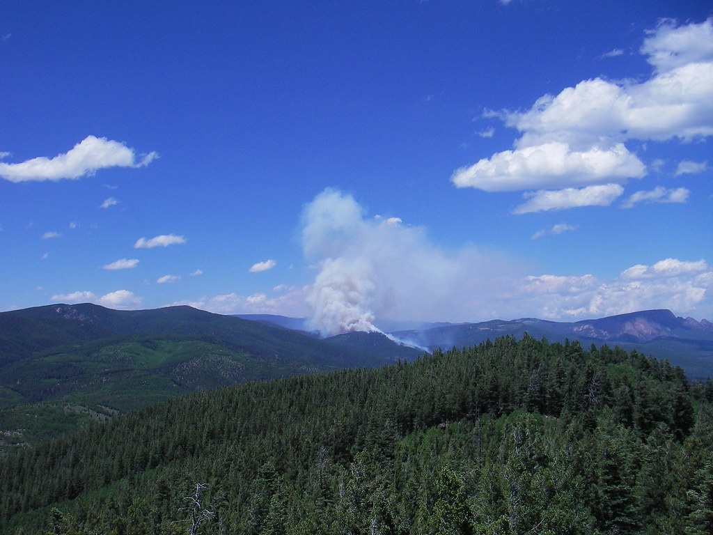 Tecolote Fire and Hermit's Peak View from the Barillas Pea… Flickr
