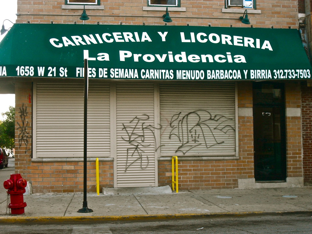 La Raza Ambrose killer on 21st & Paulina. (Gang Graffiti