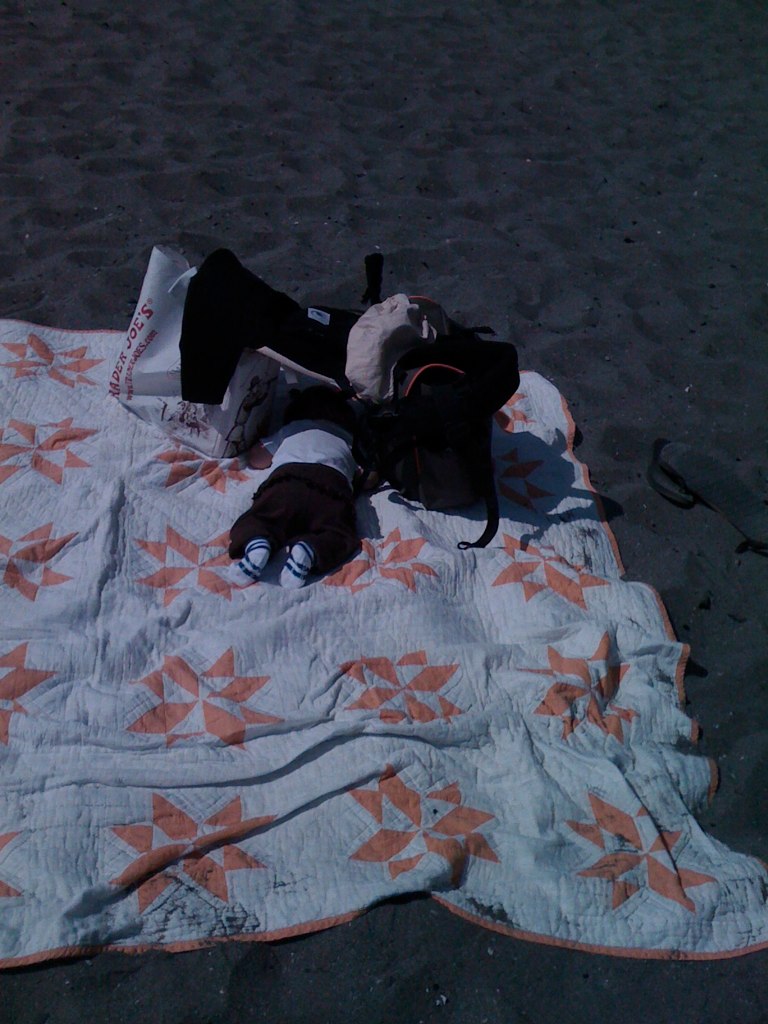 IMG_0410 When you lack a beach umbrella simply substitute … Flickr